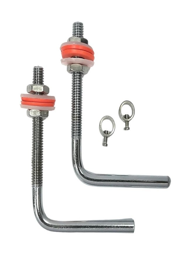 Ausam مفصلات براغي غطاء مقعد المرحاض من الفولاذ المقاوم للصدأ من نوع Ausam على شكل حرف L، طقم إصلاح أغطية مقاعد المراحيض الأوروبية، قطع غيار وملحقات لأغطية مقاعد المراحيض الغربية. - Image 3